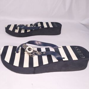 Guess Platform Sandal Flip Flop Nautical Size 10